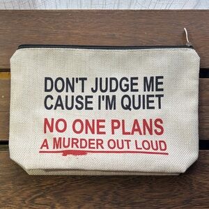 Canvas Pouch with Bold Statement